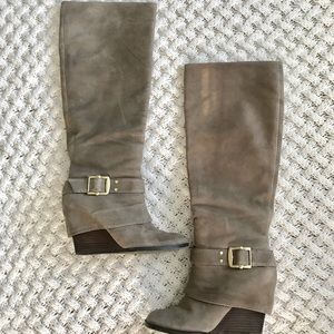 Like New Vince Camuto Alicia Wedge Knee High Boot